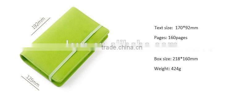 48K faux leather cover agenda planner portable loose-leaf planner with elastic band/insert pocket/pen holder