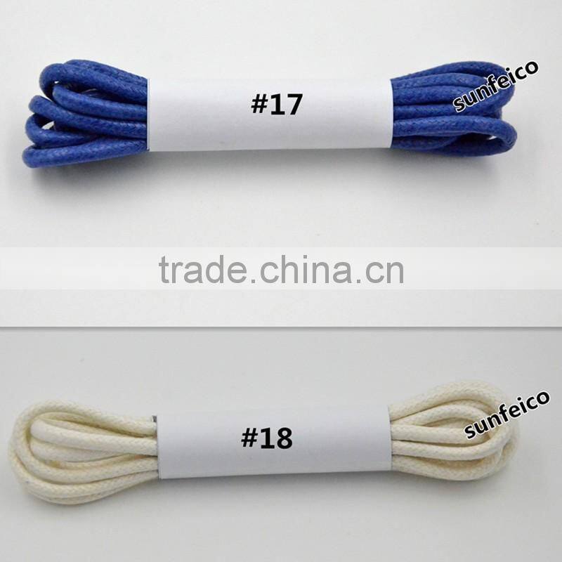 Sky Blue Custom Wax Boot Shoelaces~Waxed Shoelaces~Blue Dress Shoelaces~Cotton Round Shoelaces~Oxford Canvas Sneaker shoelaces