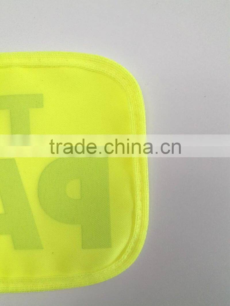 Heat transfer printed reflective logo on patch which used on safety clothing