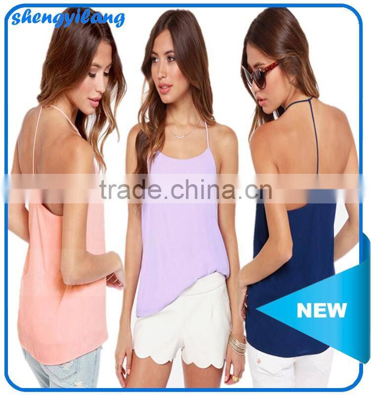 new design womens tank top/ sexy singlet for women/ tank top in bulk clothing