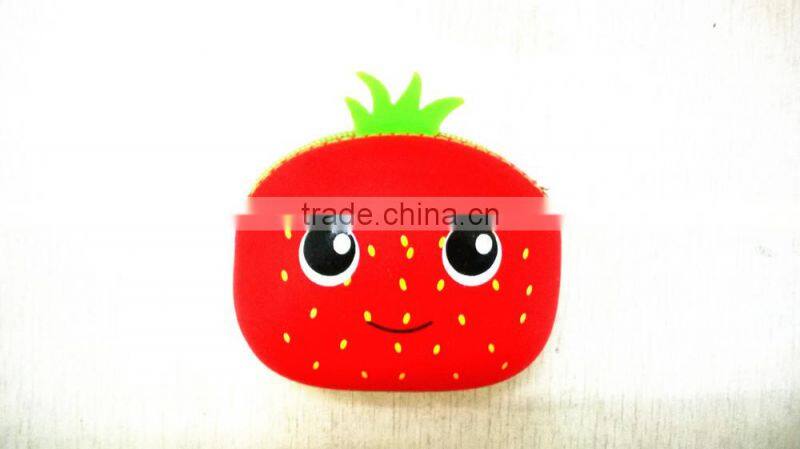 Custom factory wholesale Logo printting silicone coin purse key wallet