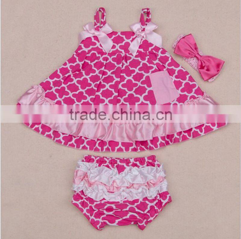 Baby Girl Infant 3pcs Clothing Sets Suit Princess Romper Dress/Jumpersuit baby Party Birthday Costumes