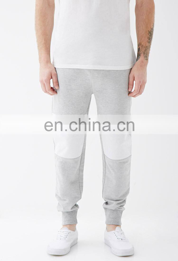 mesh patch custom fleece men jogger pants