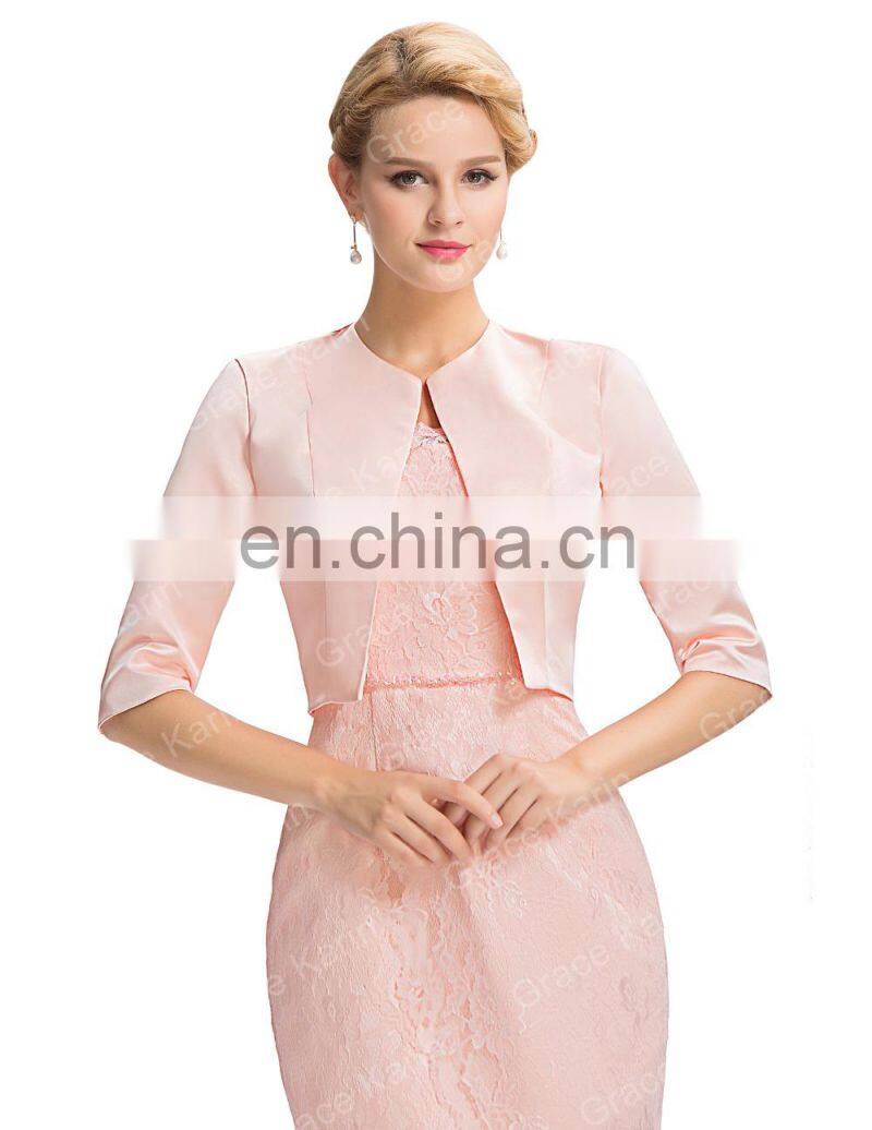 Grace Karin 2016 Formal Occasion Elegant Half Sleeve Lace Mother Of The Bride Dress +Free Jacket GK000055-1