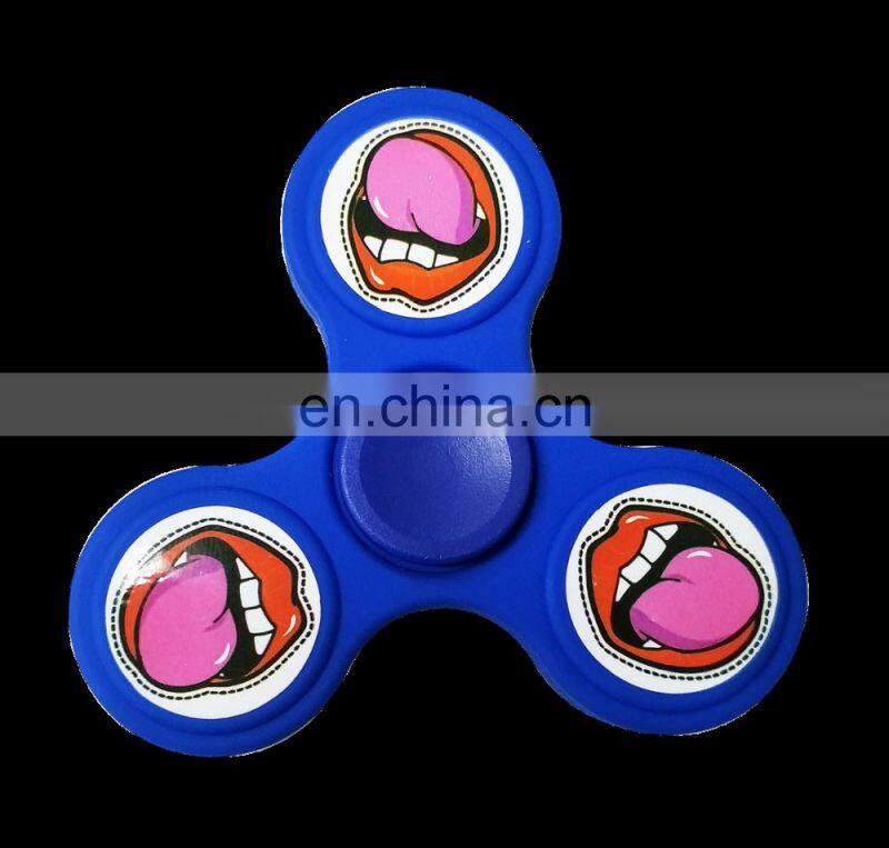 Custom logo Soft PVC fidget spinner