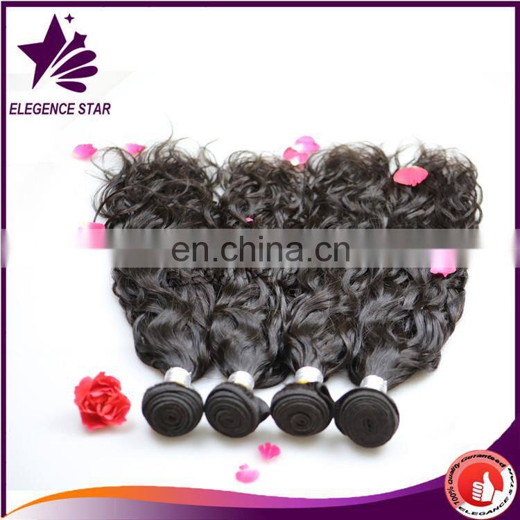 natural wave virgin brazilian human hair weave