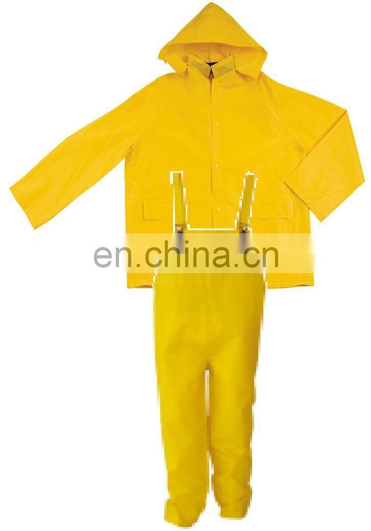 yellow pvc/polyester/pvc coverall festival raincoats waterproof coverall