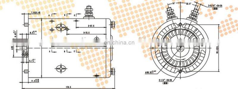 24V 2KW DC Electric Car Wheel Motor model: W8950
