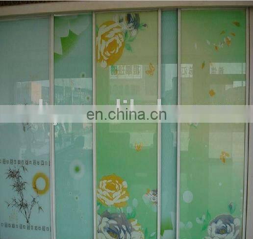 qingdao 4mm super white acid etched back painted glass