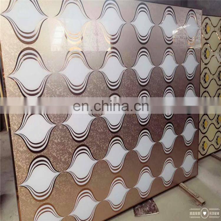 4mm home decorative showcase glass for Ceiling cabinet wall panel wholesale