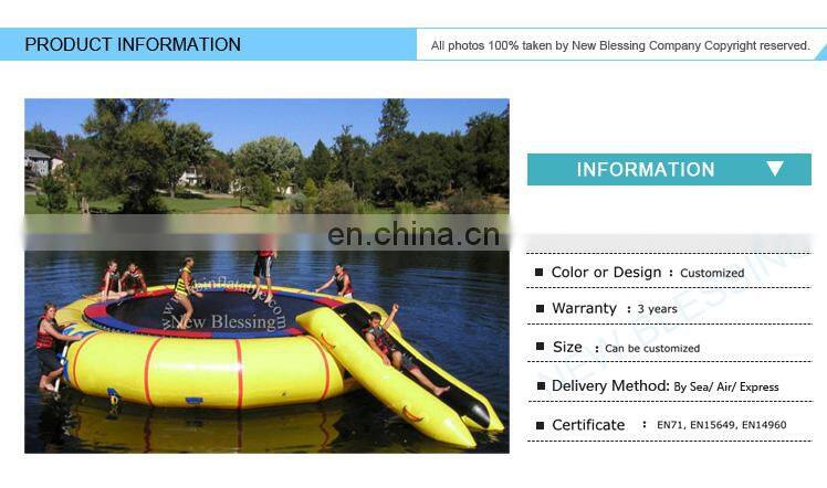 Aqua sports multifunctional inflatable water bouncer floating trampoline