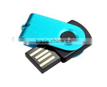 USB flash drive/USB stick computer accessories, most popular cheapest colorful mini swivel USB flash drive
