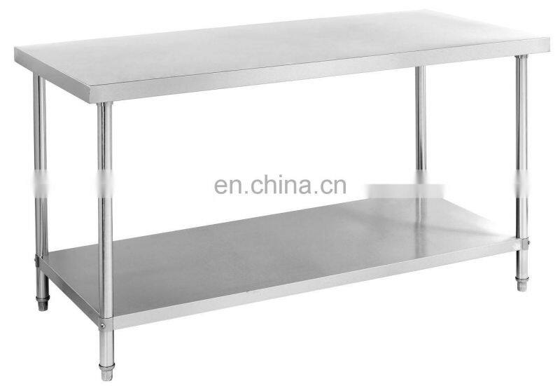 304 Stainless Steel Restaurant Work Bench / Customized 201Stainless Steel Kitchen Work Table