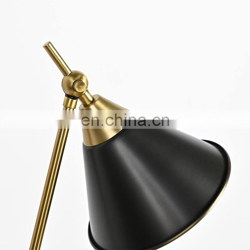 Modern Concise Black Marble Iron Decoration Daylight Floor Lamp