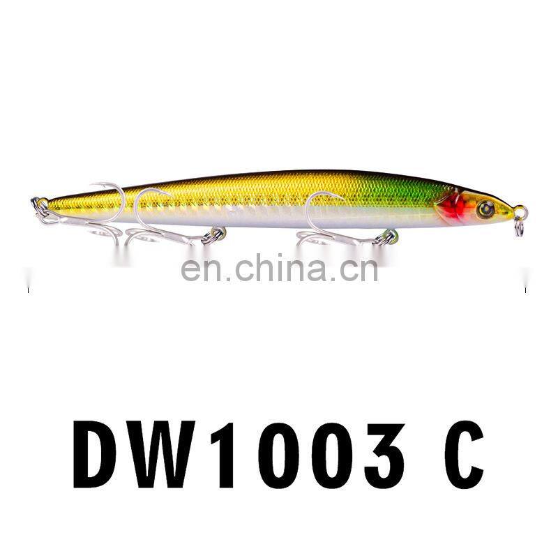 12.8cm sea fishing lure bait plastic hard bionic bait 21.5g lure 6 color poppa pencil lure topwater