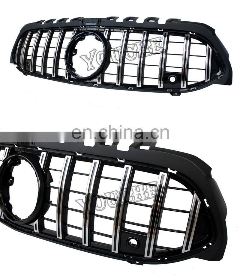 GT R style front bumper grille mesh for Mercedes Benz A class W177 ABS grill
