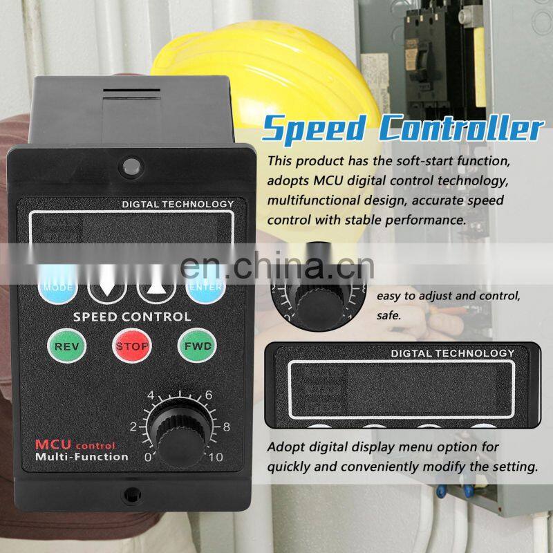 220V Single-phase Input Three-phase Output Motor Driver Frequency Converter with Four-digit Digital Tube Display SVPWM