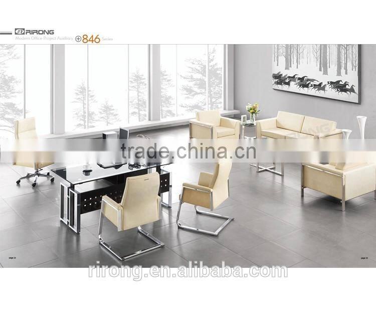 Pashmina leather armrest furniture living room sofa set 8059