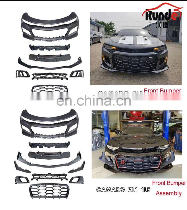 Runde Car Modification Accessories PP Material Front Rear Bumper Side Skirt Fender Suitable For Chevrolet Comero ZL1 1LE Body Kit
