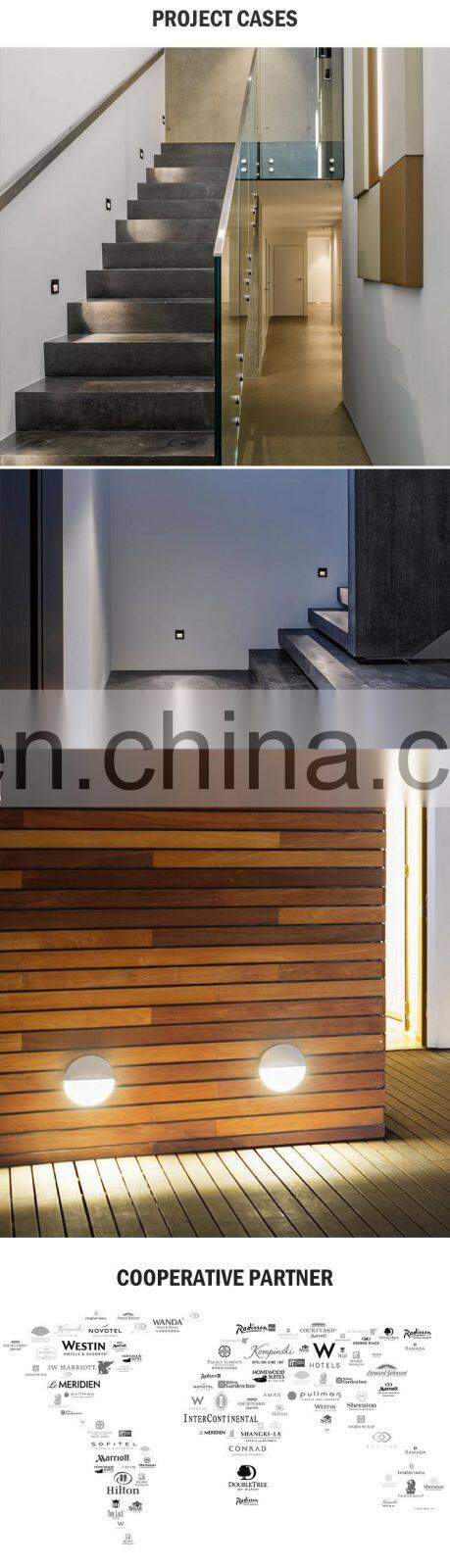 Modern Indoor Home Fancy Recessed Mounted Corner Lamp SMD 3.5W Led Step Stair Light