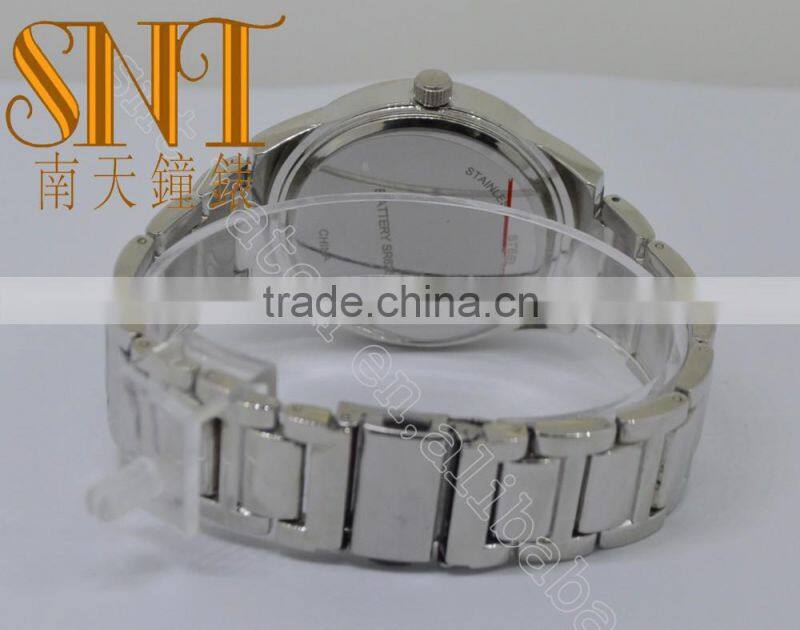 Fashion Black Dial With Orange Chapter Ring , High Quality Stainless Steel Watch