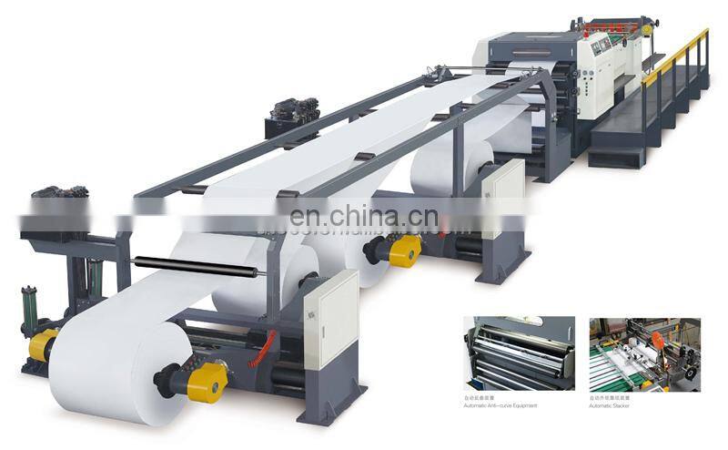 UCM1700A 4 rolls High Speed Automatic Paper Sheeting Machine Film Cross Cutting Machinery