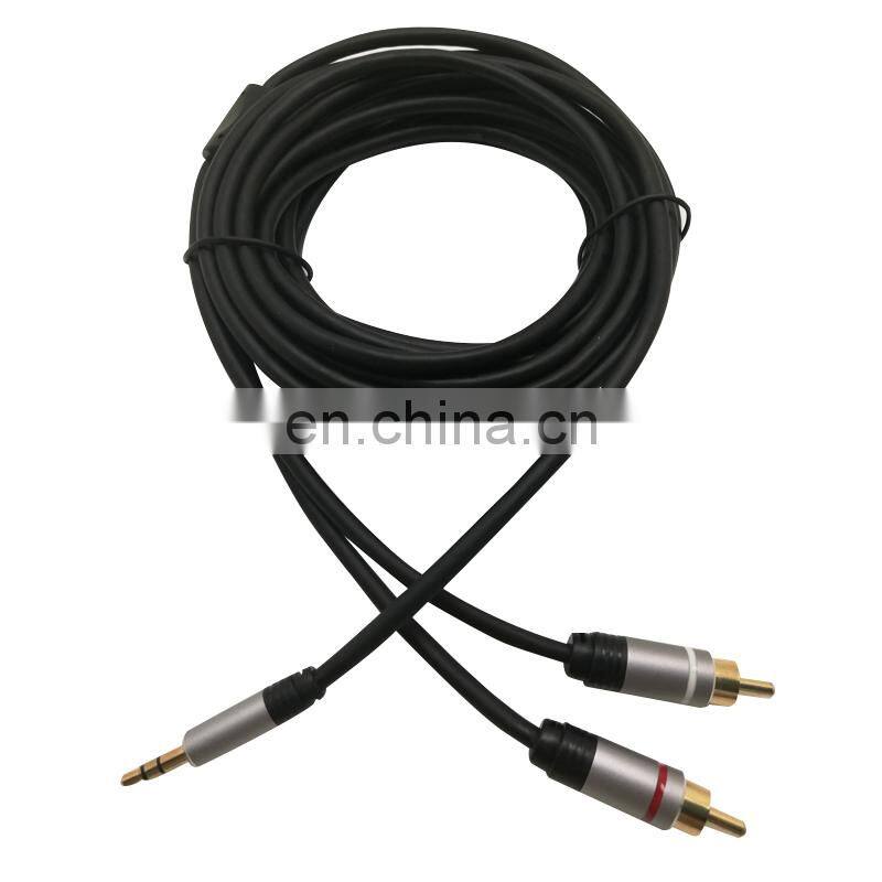 Audio Cable 2RCA to 3.5 Audio Car Cable for Amplifier Phone Speaker RCA 3.5mm Jack Male to Male RCA AUX Cable
