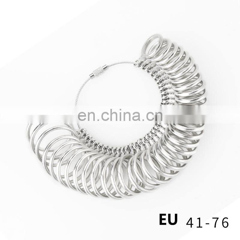 EU/JP/KR/UK/US Useful Standard Jewelry Measuring Tool Rings Size Metal Finger Ring Sizer Measure Gauge