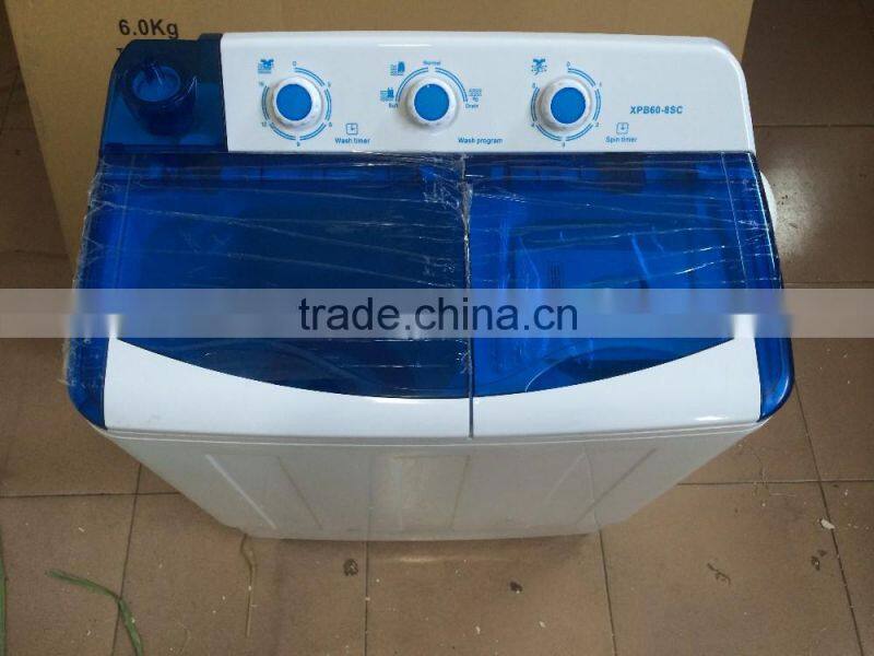 Domestic home use top loading double tub laundry washing machine