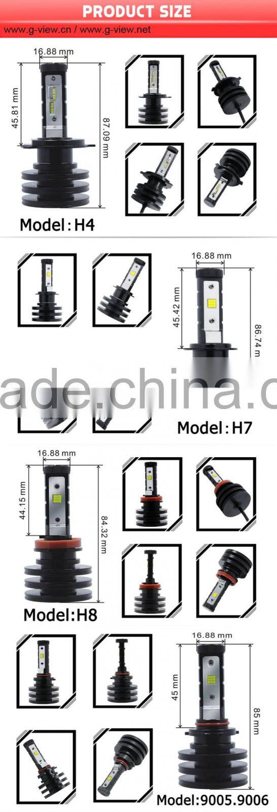 2016 hotsale canbus LED headlight 9005 9006 new LED headlight kit fog lamp