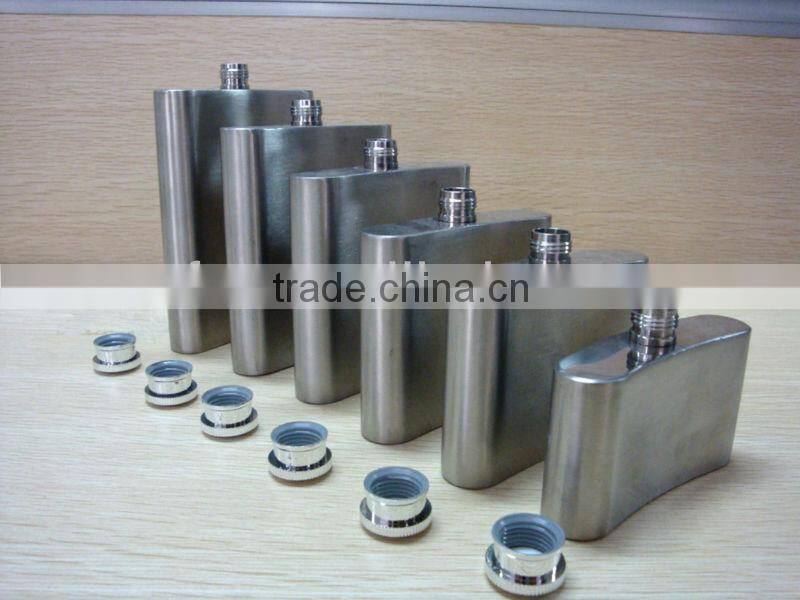 stainless steel bottle 8oz for packing wine/vodka