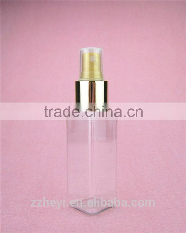 3oz 80ml clear square pet plastic pump bottle for lotion packaging