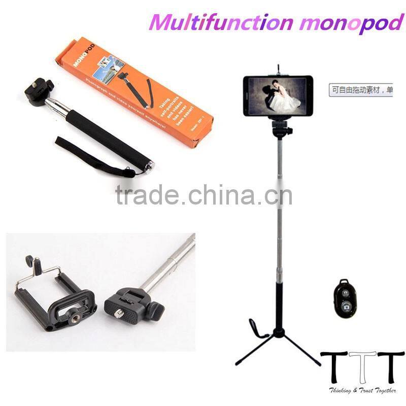 Multifunction Colorful Portable Mini selfie stick monopod for Iphone for Samsung monopod