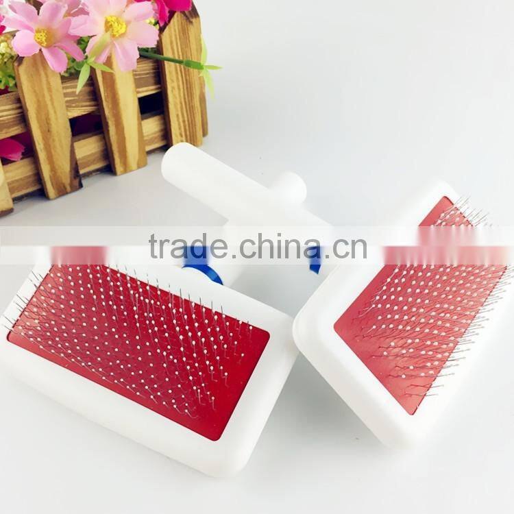 Pet comb hairdressing white balloon modelling Plastic handle gilling dog brush