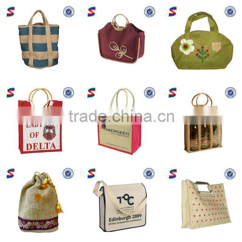 Wooden Handle Jute Gift Bag Jute Bags For Coffee Beans