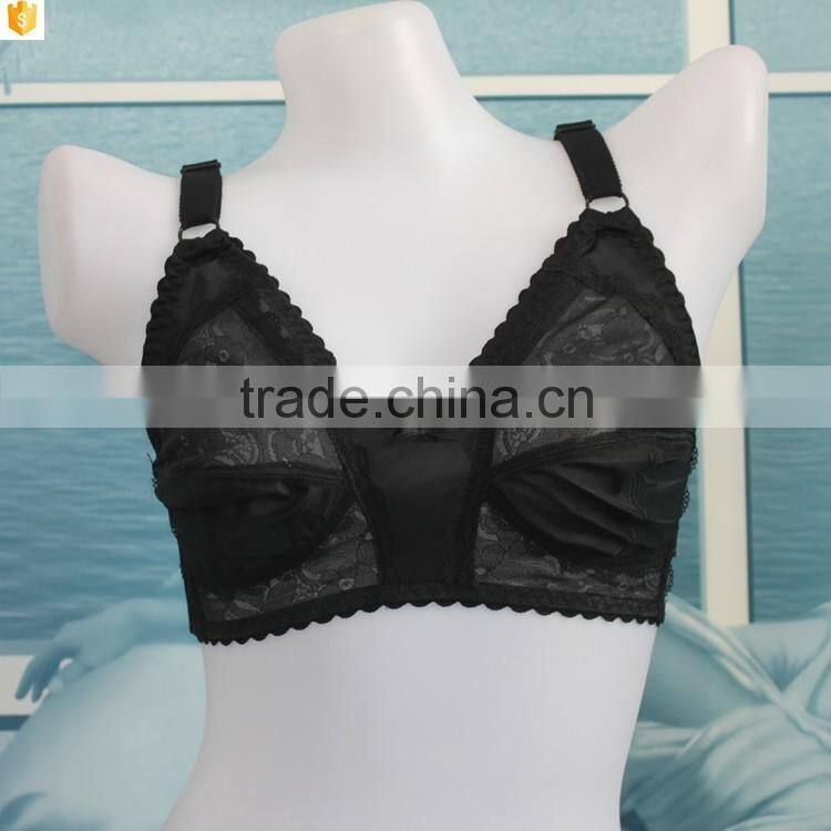 Trade assurance deep black sheer brassier