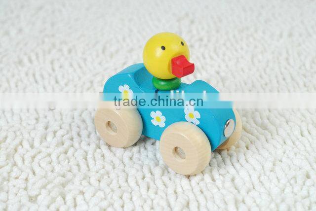 Mini wooden animal car toys for kids