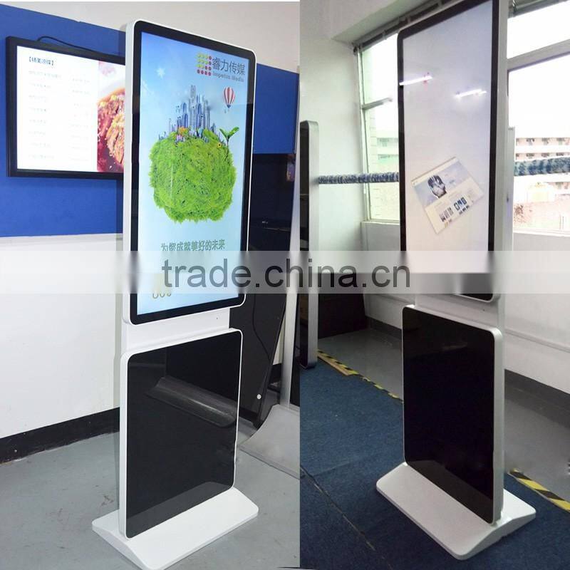 55 inch floor standing touch screen android indoor information kiosk