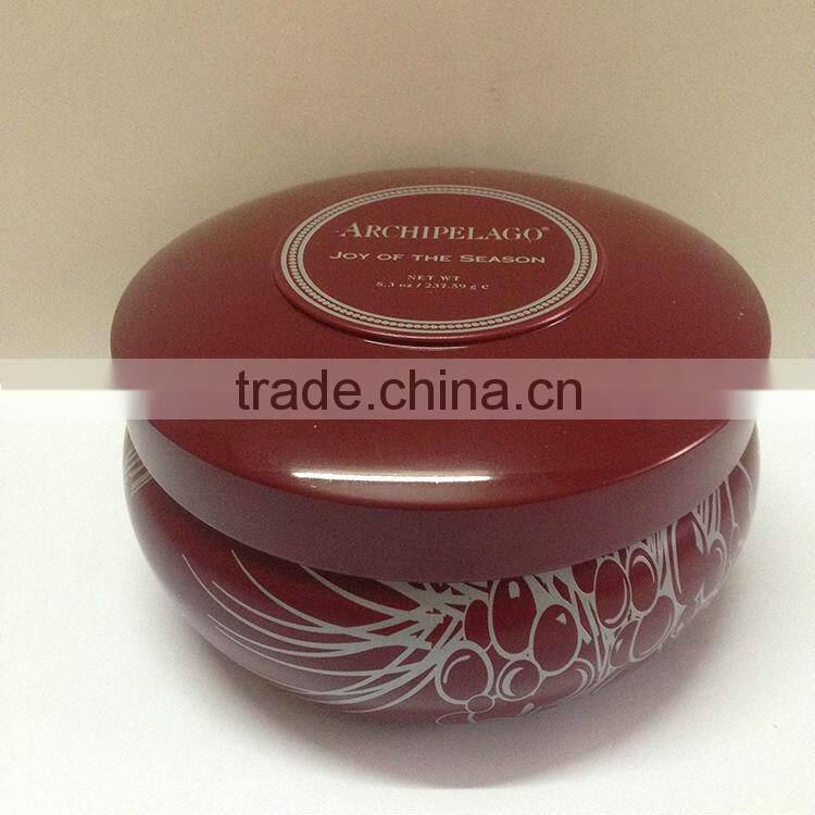 Round aromatherapy candles in tin wholesale/ tin candle/ glass candle with custom printing logo
