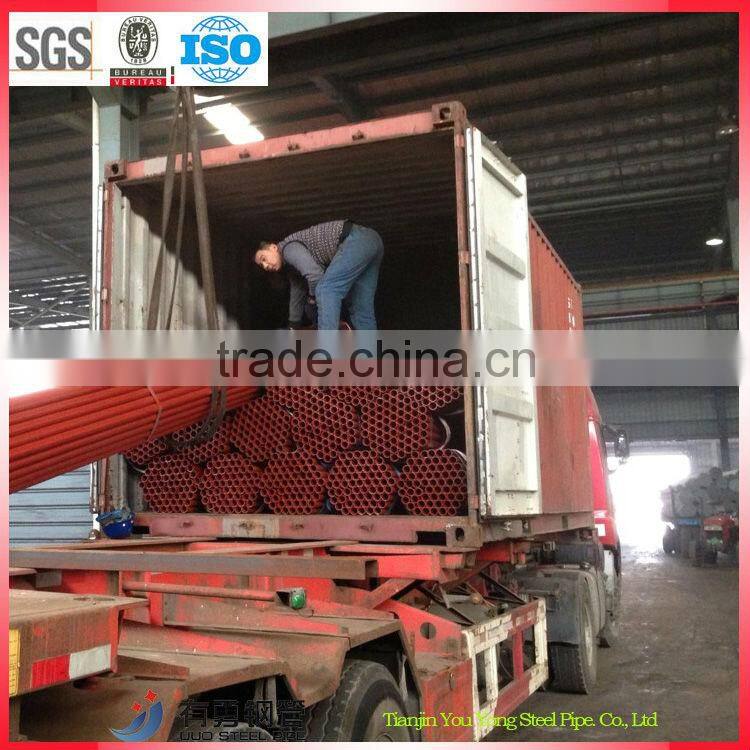 q235 yield tensile strength construction scaffold steel round pipe in stock