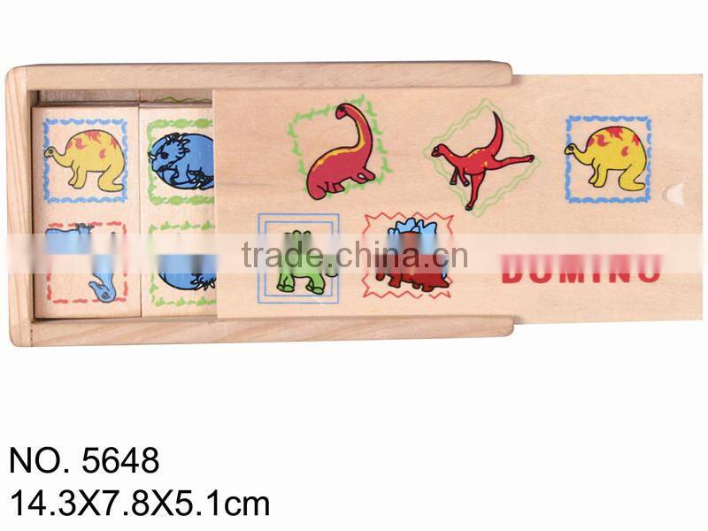 cheap toys in bulk 28 pcs EN71 certificate non-toxic printing safe simple good price small baby lovely toy wooden domino box