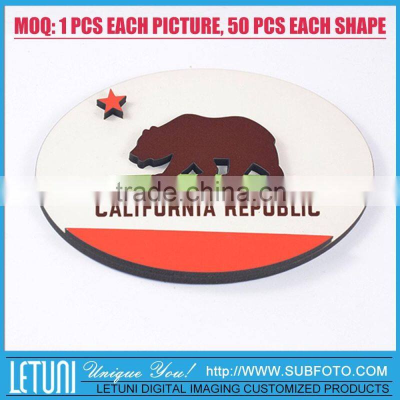 Sublimation 3D Souvenir Fridge Magnet California