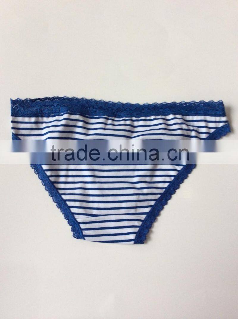 Full Cotton innerwear Female Striped Underwear