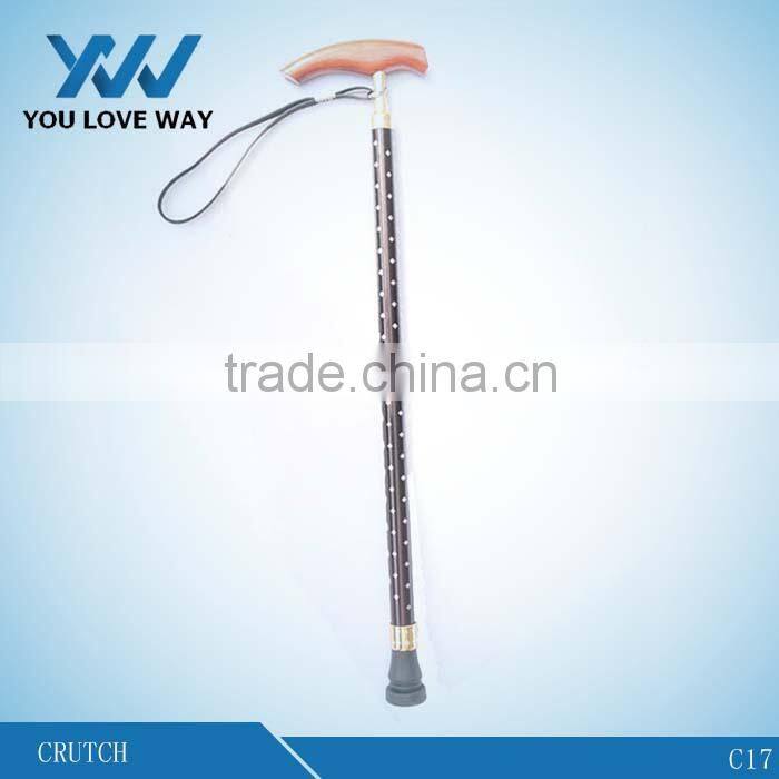 Aluminum alloy with LED light and alarm walking cane stick