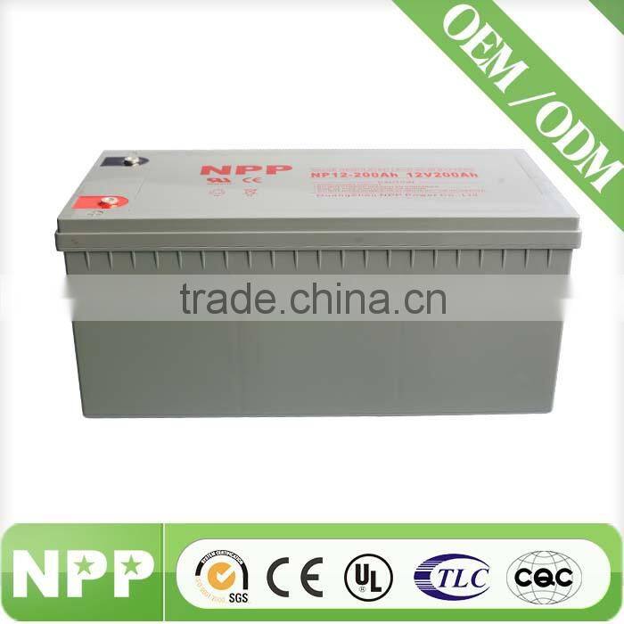 12v200ah deep cycle solar battery