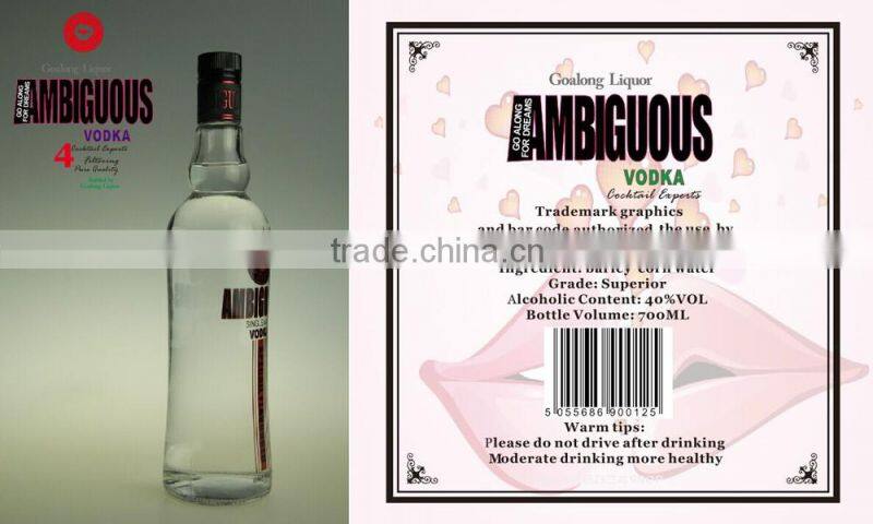 Vodka Product Type and Clear Vodka Type vodka ,700ml vodka