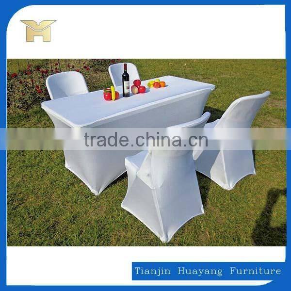 Elegant Outdoor 6 People Powdercoat Metal Frame Foldable Plastic Table/ HDPE Top Folding Table