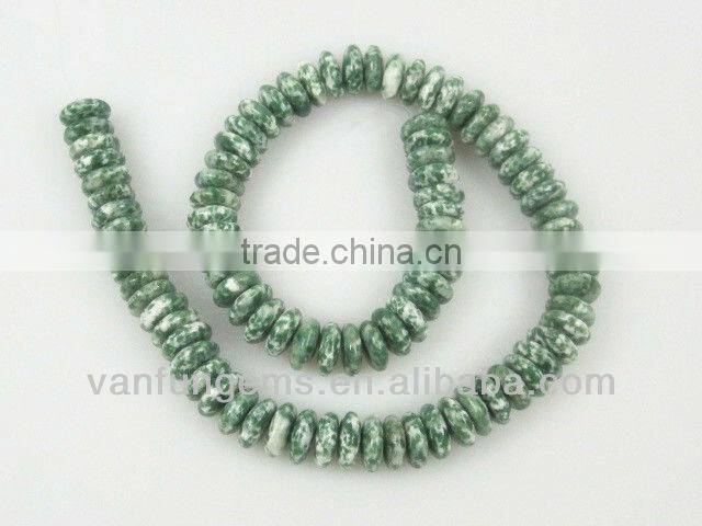 Gemstone natural soft yellow jade rondelle beads for jewelry