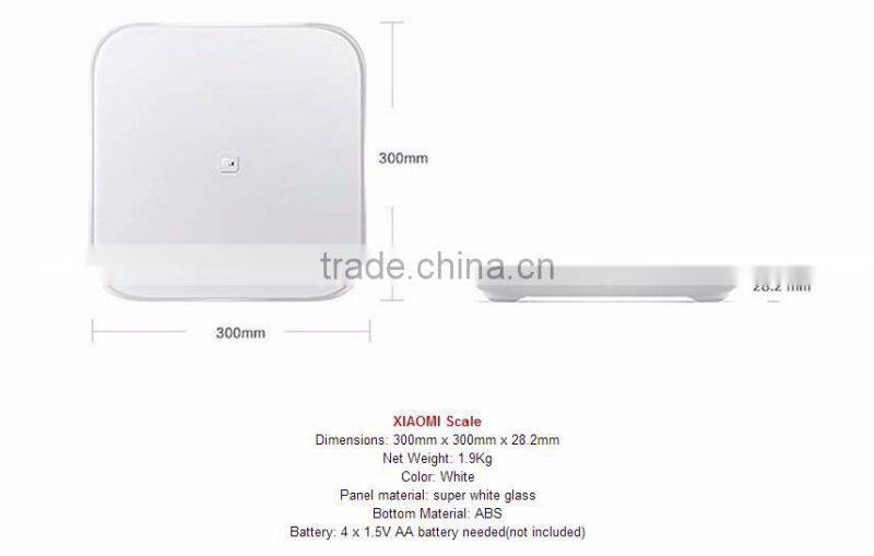 Original Xiaomi Mi Smart Weighing Scale Mi Scale with Smart Body Analyzer Support Android 4.4 iOS 7 with Bluetooth 4.0