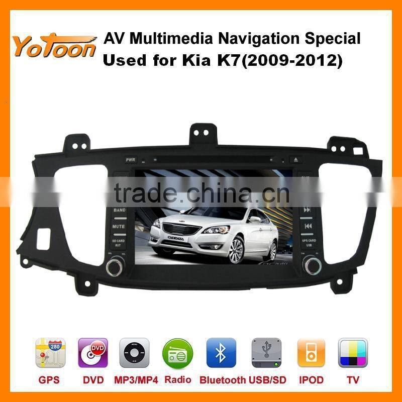 Car DVD GPS Player for K7,HD/PIP/11 languages USB/SD/BT/IPOD/AV-in/AUX/ back view/car logo/wallpaper